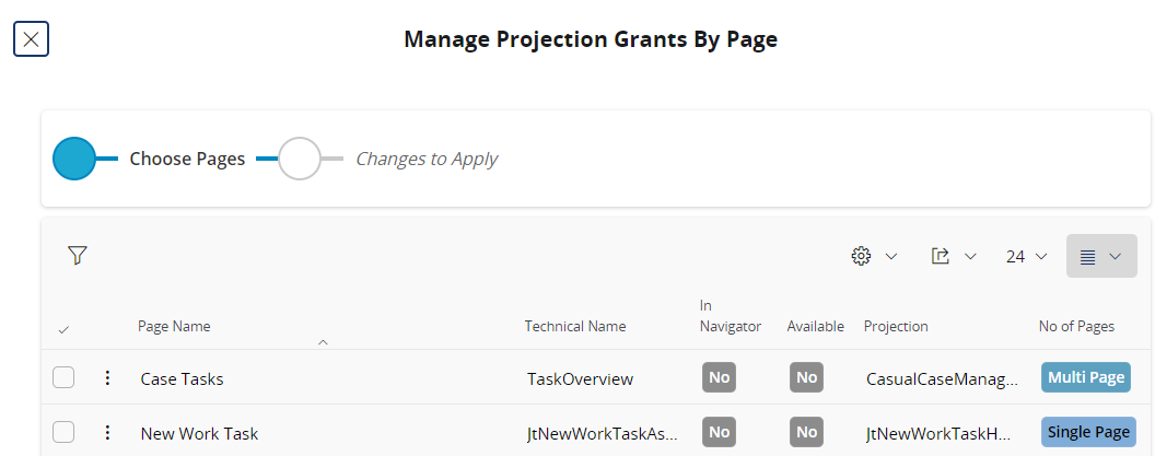 Manage by page