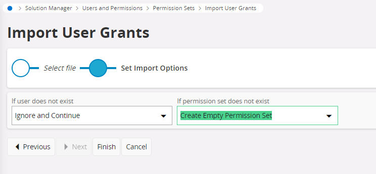 Grant Permission Sets to Users Page