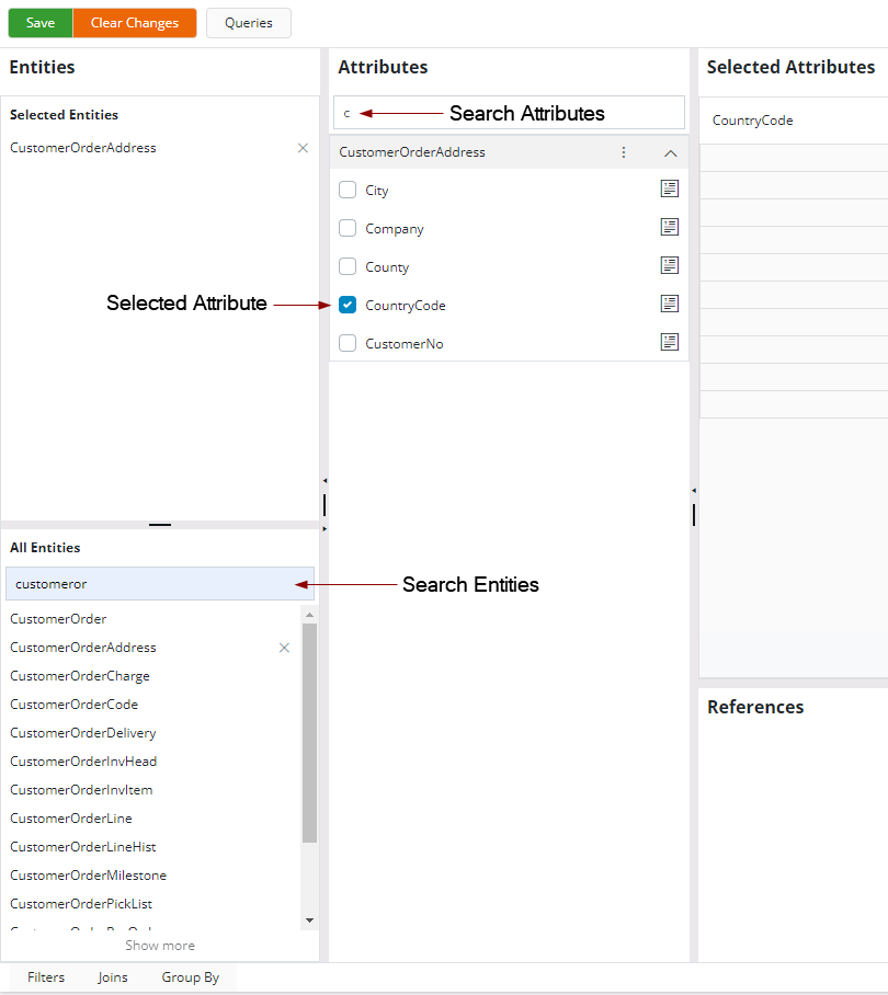 Selecting Entities and Attributes