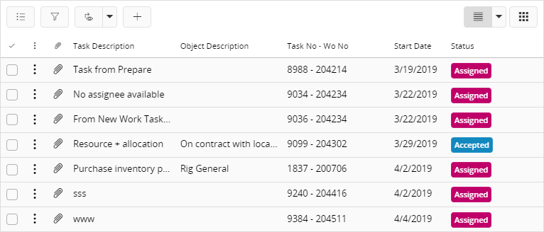 List - List View