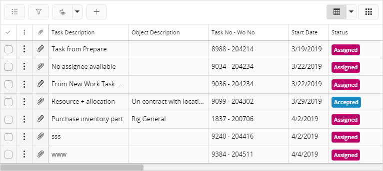 List - Table View